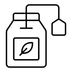   Tea Bag line icon