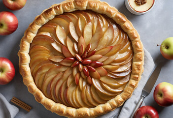 Delicious Caramel Apple Tart on Display.