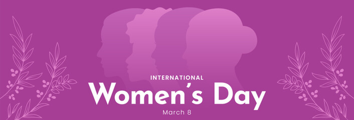 International Womens Day concept design. March 8. Text happy women's day. Vector illustration