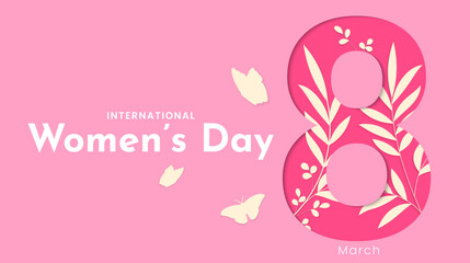 International Women's Day. March 8. Women's day greeting card design. Vector illustration