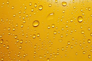 water drops on yellow background