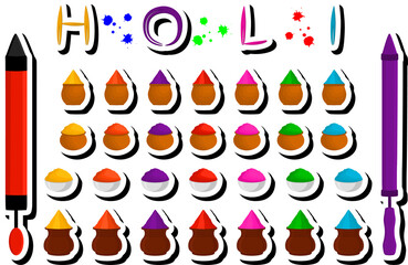 Beautiful illustration on theme of celebrating annual holiday Holi