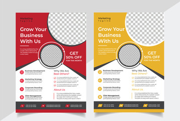 Digital marketing agency and corporate social media post, creative  business flyer template Free Vector

