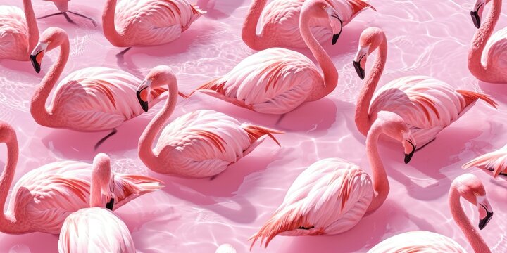 Background pattern Pink flamingo