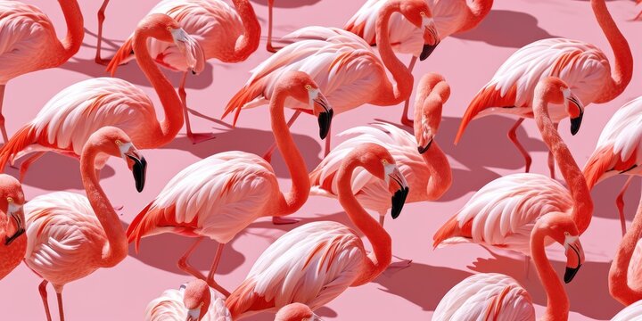 Background pattern Pink flamingo