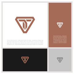Initials T logo design. Initial Letter Logo.