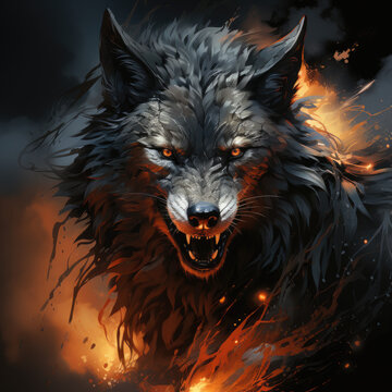 Angry wolf