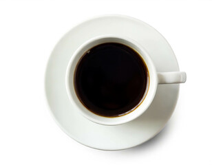 Tasse Kaffee isoliert auf weißem Hintergrund, Freisteller