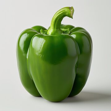 green bell pepper isolated background