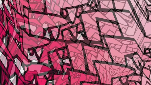 Seamless Lopping Animation of abstract Pink Gradient background in flat design
