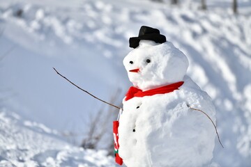 Snowman by winter 