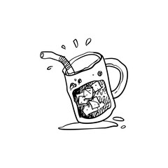 Doodle ice tea