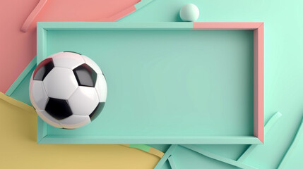 サッカーボールのカラフルなフレーム