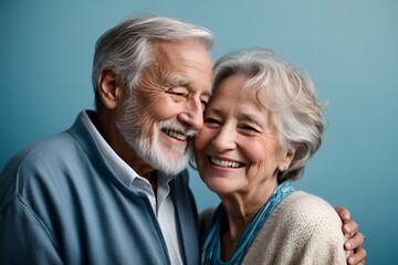 picture of old couple spreading happiness
