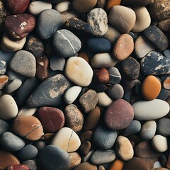 Seamless natural stones decorative pattern background