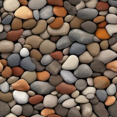 Seamless natural stones decorative pattern background