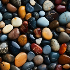 Seamless natural stones decorative pattern background