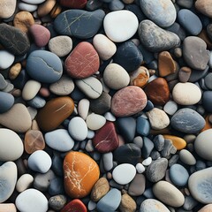 Seamless natural stones decorative pattern background