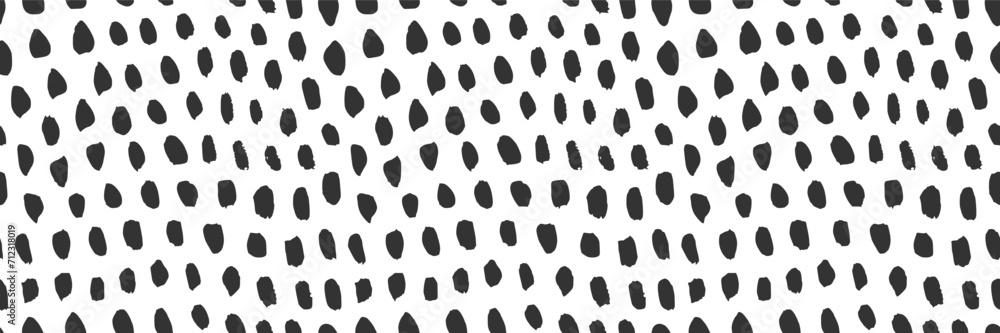 Poster scandinavian vector brush line seamless pattern. abstract squiggle daubs repeat pattern. scribble br