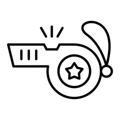   Whistle line icon