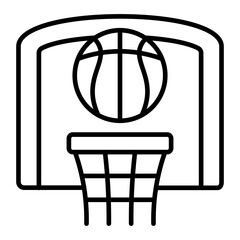 Fototapeta na wymiar Basketball Hoop line icon