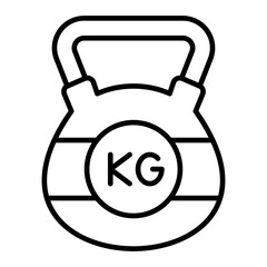   Kettlebell line icon