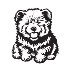 Chow Chow, puppy, Cute Dog, Cute puppy, Funny puppy, puppy lover, Dog Lover, puppy vector, Dog illustration, pet, animal