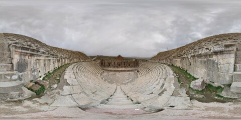 ancient Roman structures in Jerash city,Gerasa, Jordan, hippodrom, amphiteatre,theatres and columns...