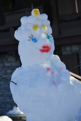 Snowman by winter 