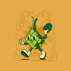 PrintGoing to the Mosque to Celebrate Eid with the Ketupat Mascot