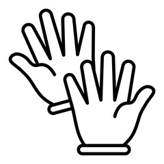 Fototapeta premium Rubber Gloves line icon