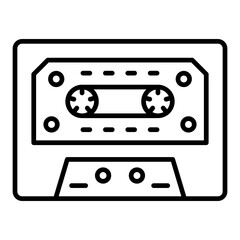 Naklejka premium Cassette line icon