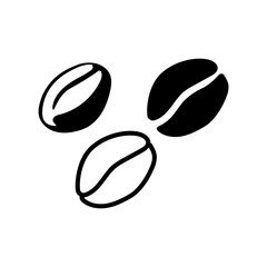 Coffee Bean Icons collection isolated on white background