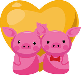 Valentines Day Background Design with Heart Stickers Scattered