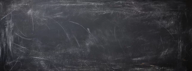Foto op Plexiglas Blackboard background abstract texture of chalk rubbed out dark wall © Eyepain