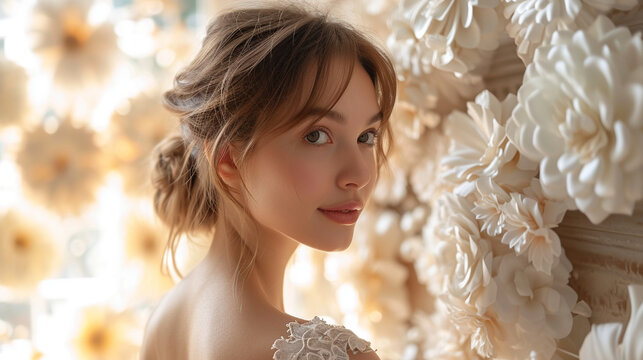 A close-up shot of a hand holding a beautifully designed white-themed greeting card, adorned with intricate details and heartfelt words, creating a visually appealing and sentiment