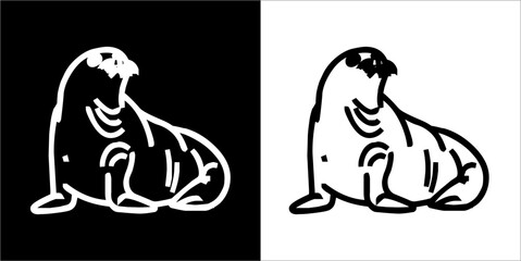  Illustration vector graphics of seal icon