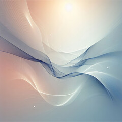 background with abstract translucent smooth lines in pink and blue colors,  Al Generation