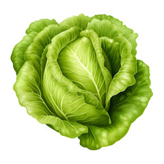 Fototapeta na wymiar lettuce, cabbage, vegetable, food, illustration, vector, dicut, PNG file, isolated background.