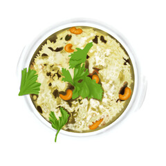 tradisional food nasi minyak illustration 