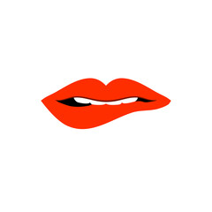 Red Lips Of a Sexy Woman