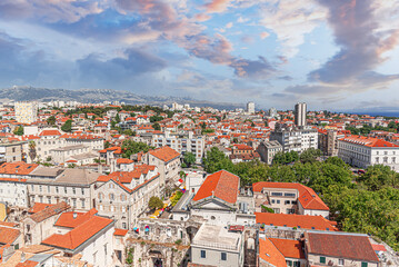 Naklejka na ściany i meble Split. Panoramic view of the old town, Dalmatia, Croatia.
