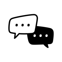 ゆるっとしたフキダシアイコン（ベクターデータは線の編集可能）