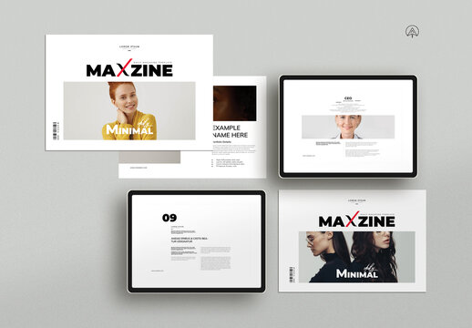 Minimal Magazine Landscape Template