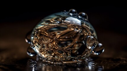 Closeup of a drop of water