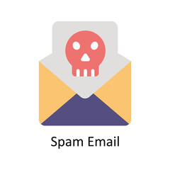 Spam Email  Vector  Flat icon Style illustration. EPS 10 File