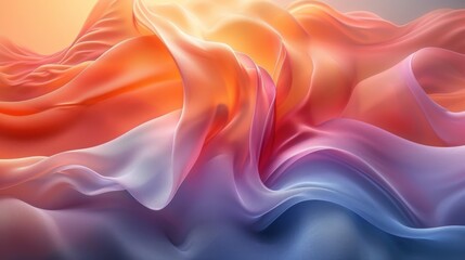 Obraz premium Abstract Wave Pastel Colored Liquid Lines with Vibrant Colors Wallpaper