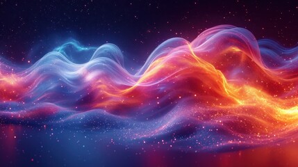 Abstract Wave Pastel Colored Liquid Lines with Vibrant Colors Wallpaper