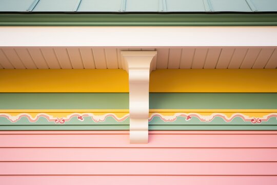dentil molding on a freshly painted georgian cottage facade