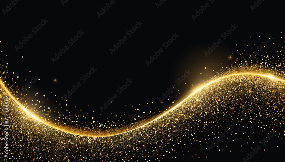 Poster abstract design element with gold sparkles